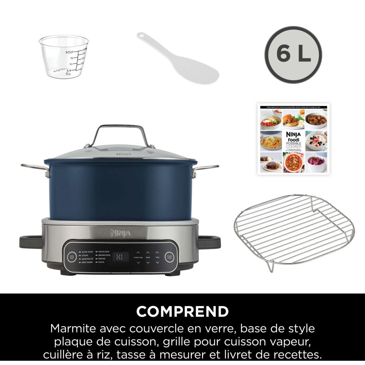 NINJA Cuiseur riz Foodi MC1101EU 6 L, 8 modes de cuisson