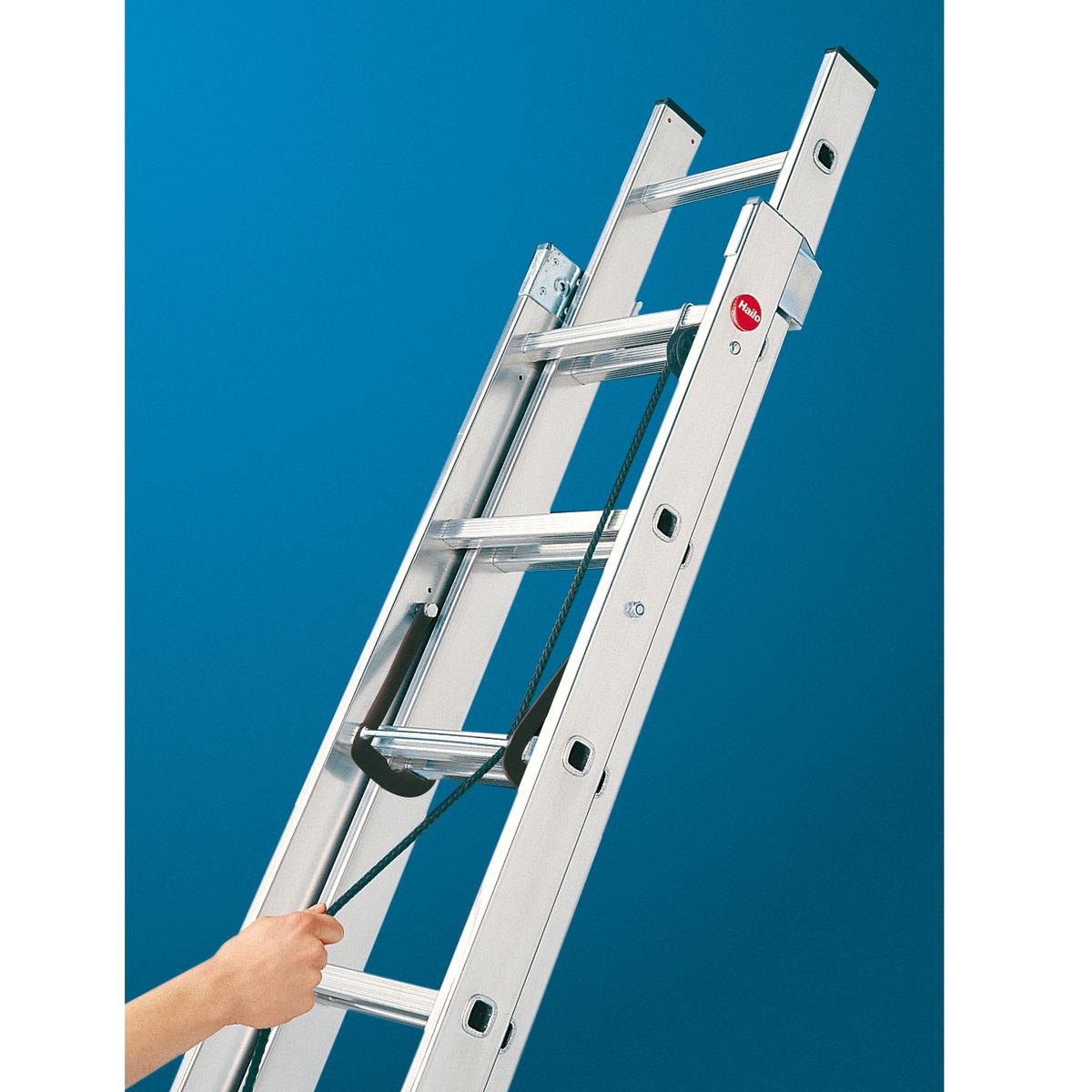 HAILO Echelle coulissante à corde 2x18 échelonns