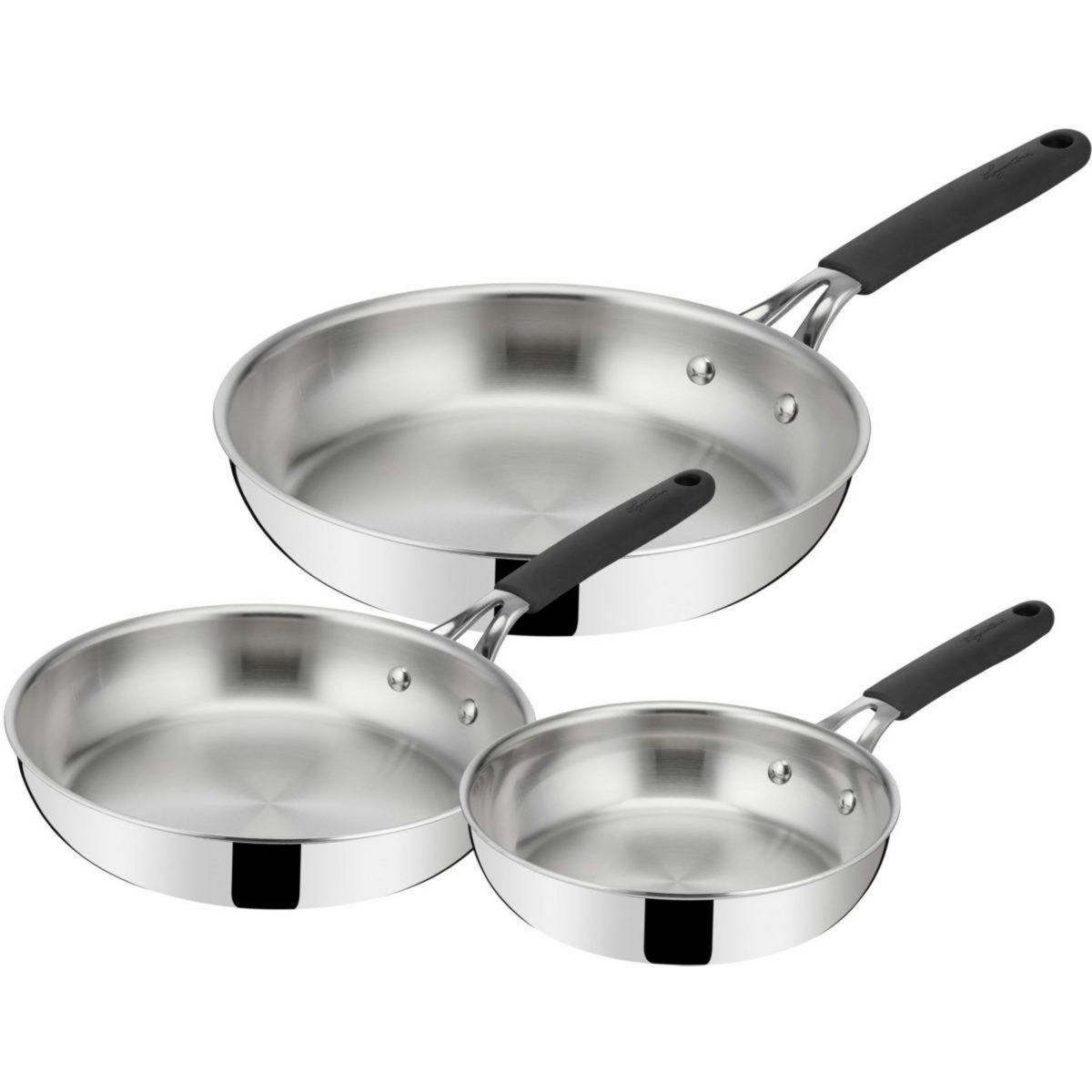 Lagostina Batterie de cuisine 3 poeles Esperta Triply 20/24/28cm