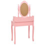 Voir la diapositive 5 : VIDAXL Ensemble de coiffeuse avec tabouret Rose 75x69x140 cm Paulownia