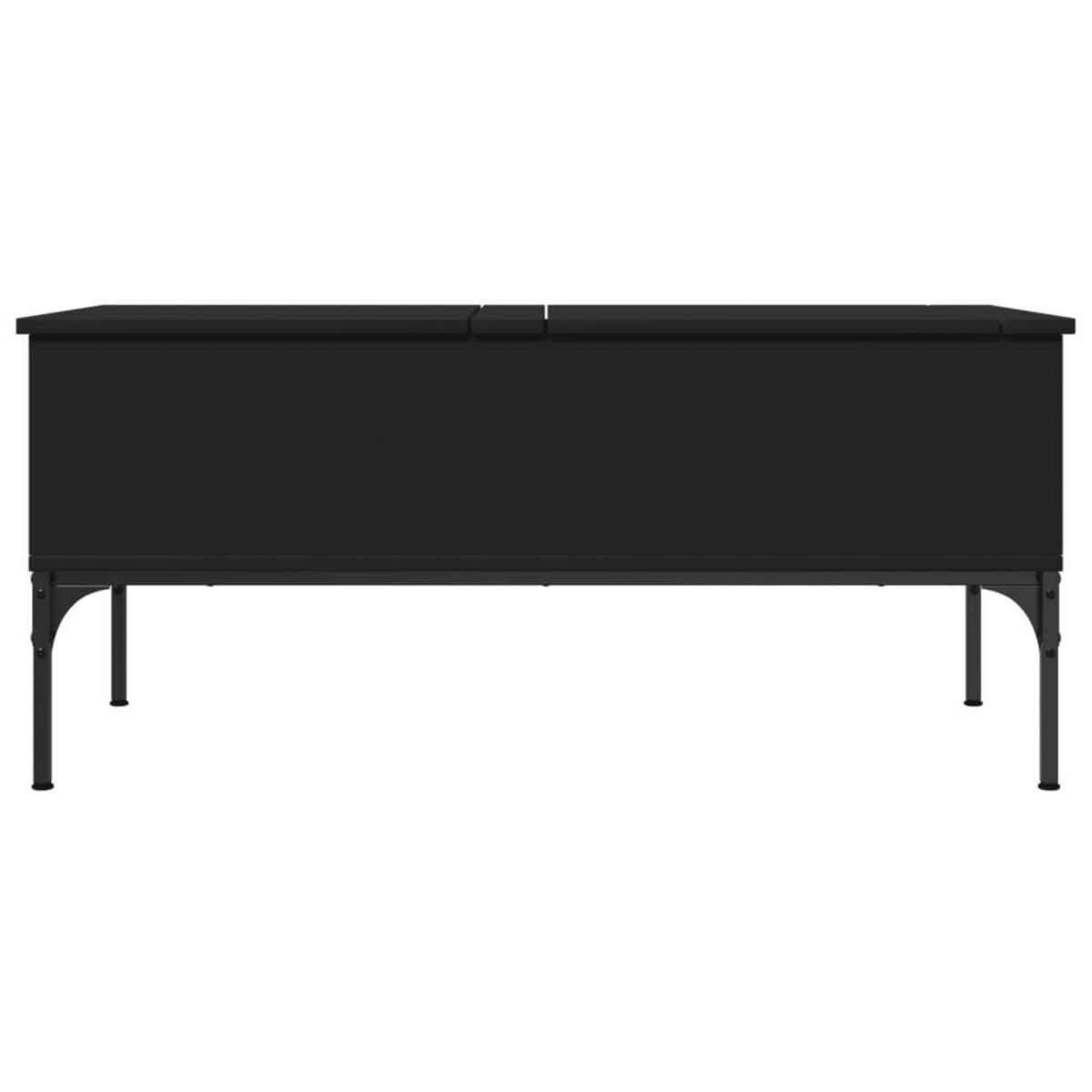 VIDAXL Table basse noir 100x50x45 cm bois d'ingenierie et metal