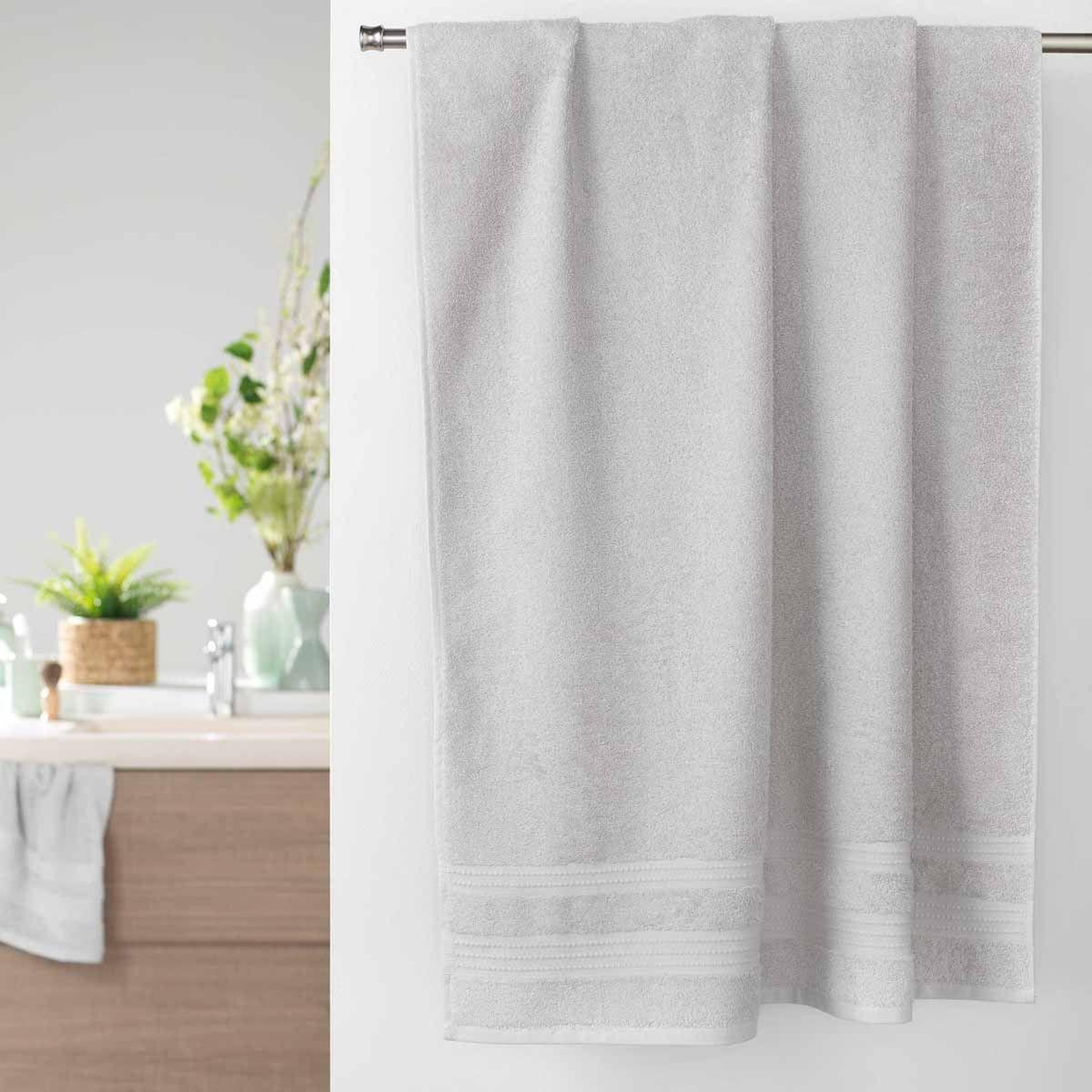 Voir la diapositive 1 : Douceur d'Intérieur Drap de bain  excellence  90x150cm gris clair