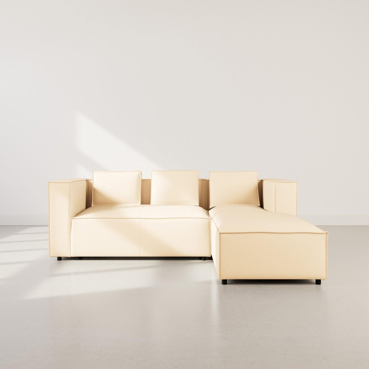 LISA DESIGN Stella - canapé d'angle droit 4 places en simili