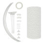 Voir la diapositive 4 : ATMOSPHERA Abat-Jour en Tissu Bouclette  Beline  30cm Blanc