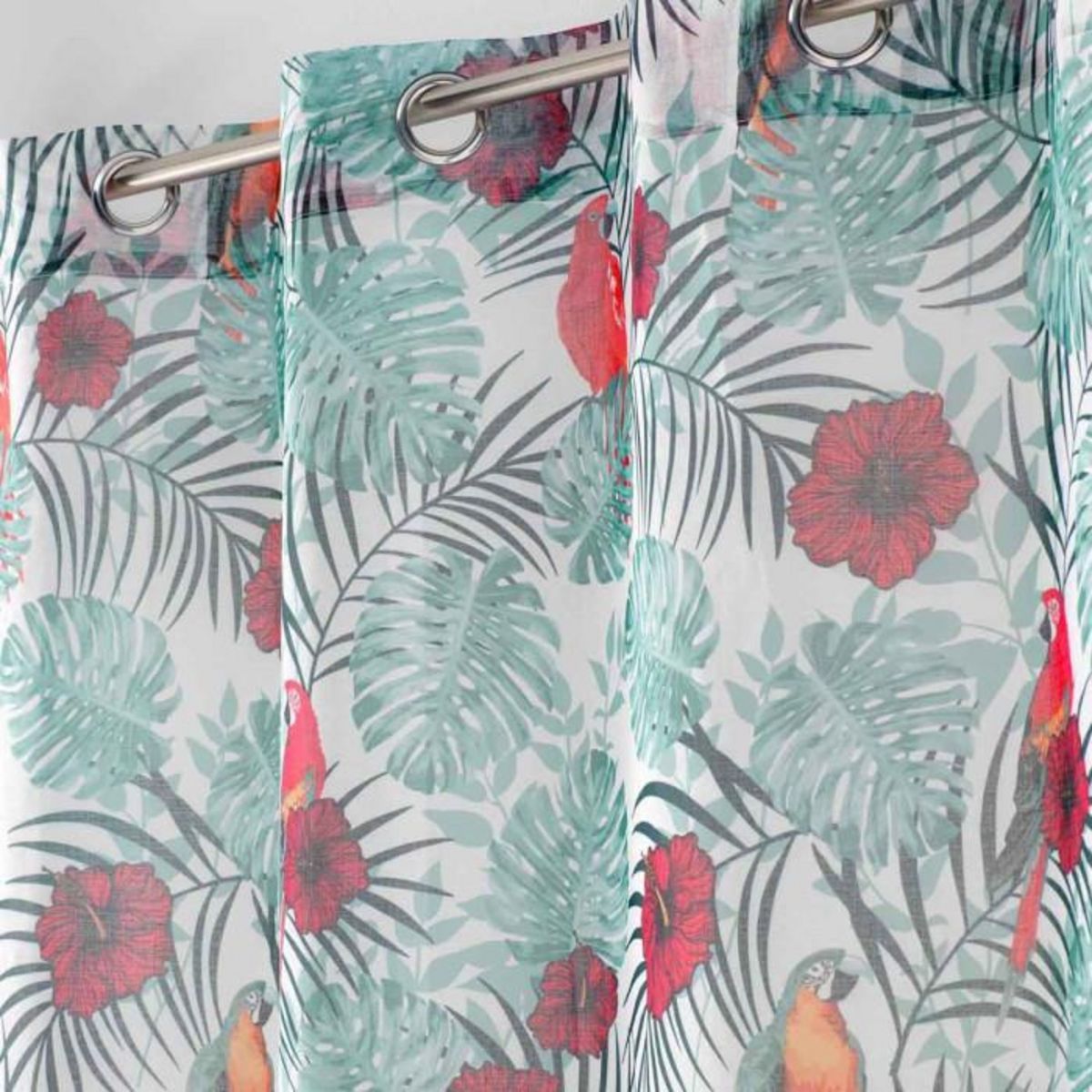 Paris Prix Rideau Voilage à Œillets  Caracas Line  140x240cm Blanc