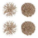 Paris Prix Lot de 4 Boules de Noël  Corail  10cm Champagne