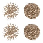 Paris Prix Lot de 4 Boules de Noël  Corail  10cm Champagne