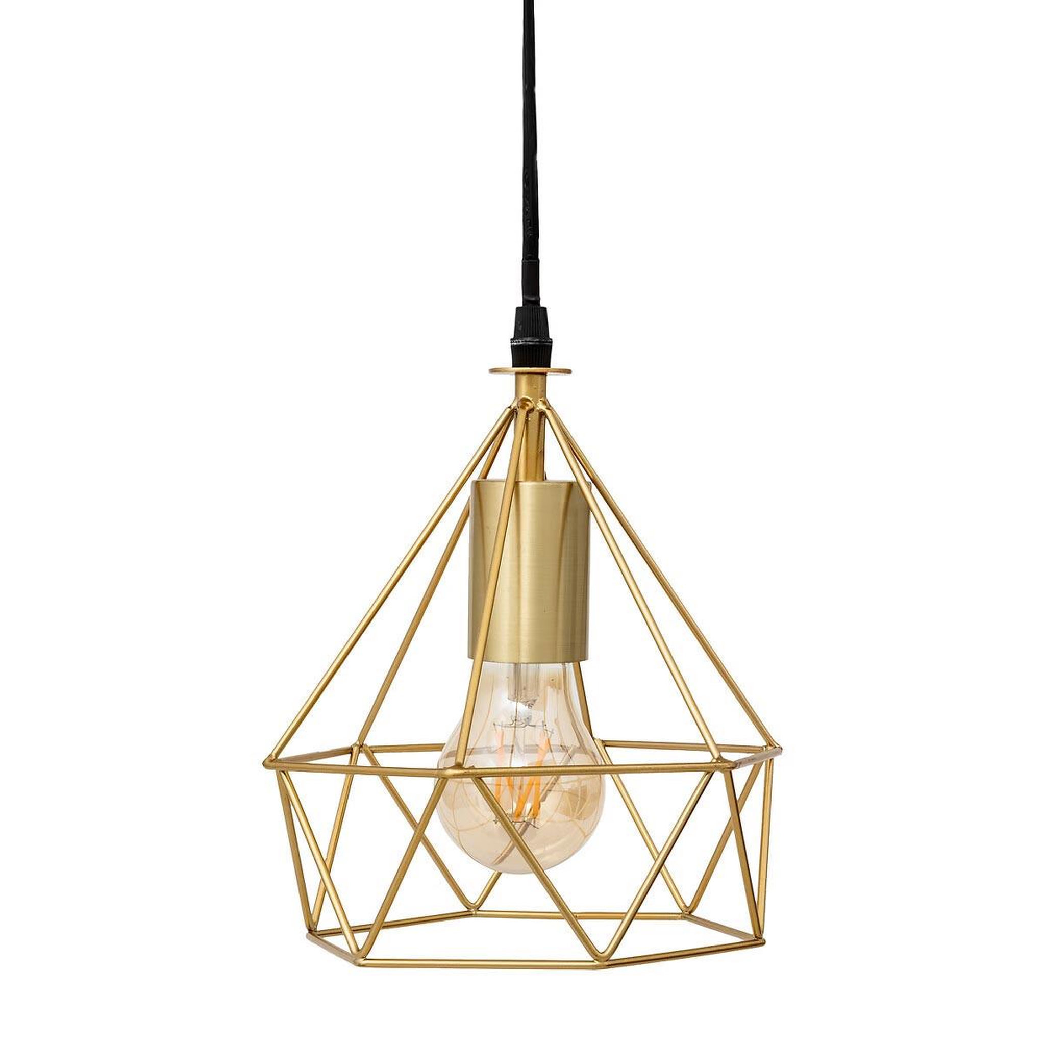 ATMOSPHERA Lampe suspension métal  fils  19cm or