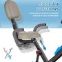 Voir la diapositive 5 : HOMCOM Vélo d'appartement pliant 8 niveaux de résistance magnétique dossier selle réglable poignées ergonomiques écran LCD multifonction suspensions support tablette acier