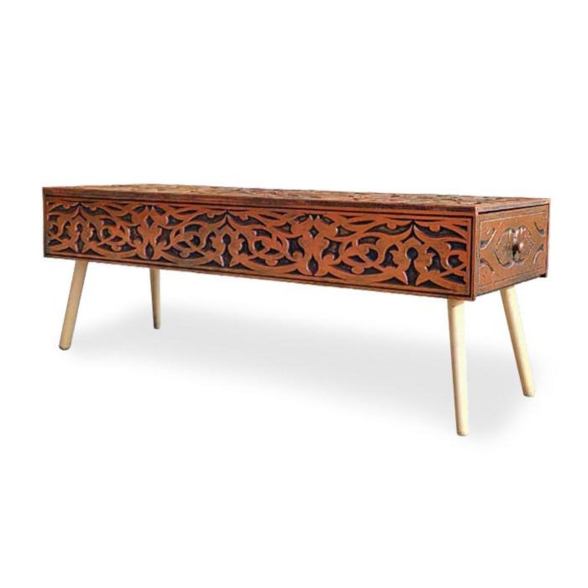 Paris Prix Banc 2 Tiroirs Design  Jodipa  140cm Cuivre