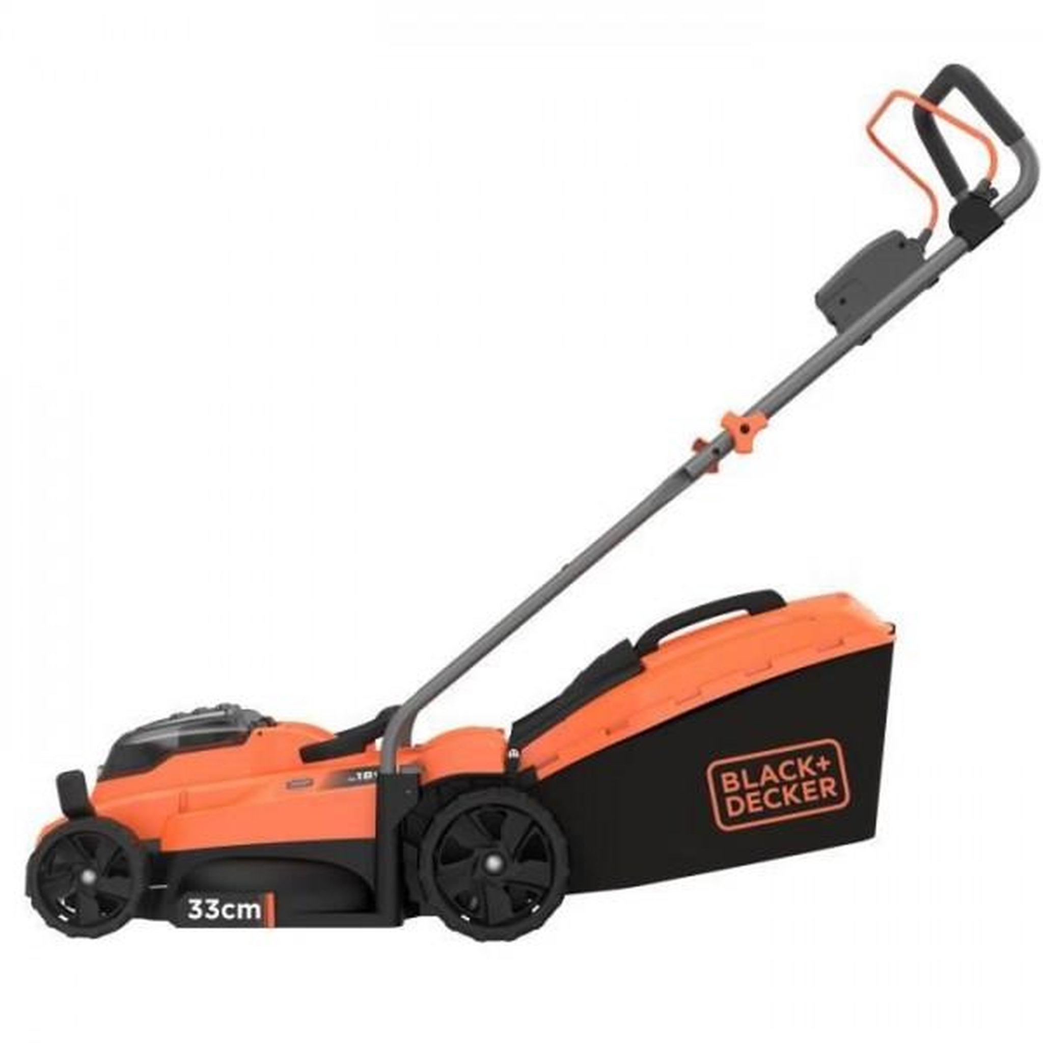 Voir la diapositive 2 : Black et Decker Tondeuse a Gazon BLACK+DECKER   18V BCMW3318L2-QW 33 cm - Jardin Jusqu'a 350 m² - 35 L avec 2 Batteries et 1 Chargeur
