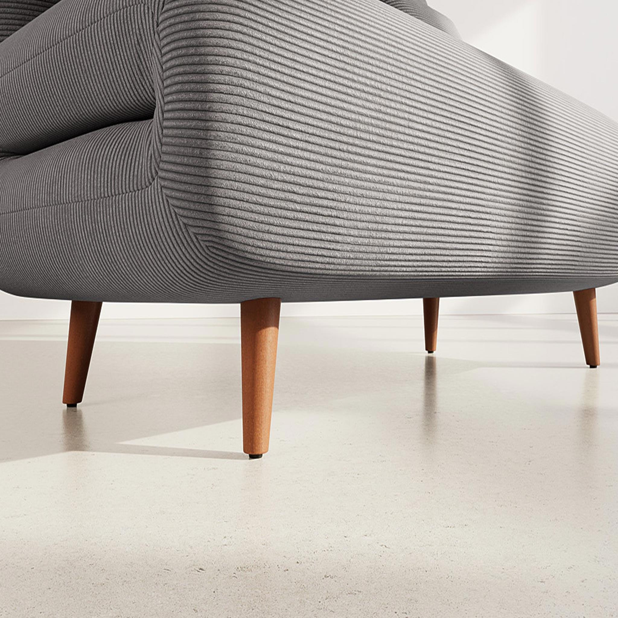 Voir la diapositive 4 : BEST MOBILIER Lumi - banquette convertible clic-clac 2 places en velours côtelé