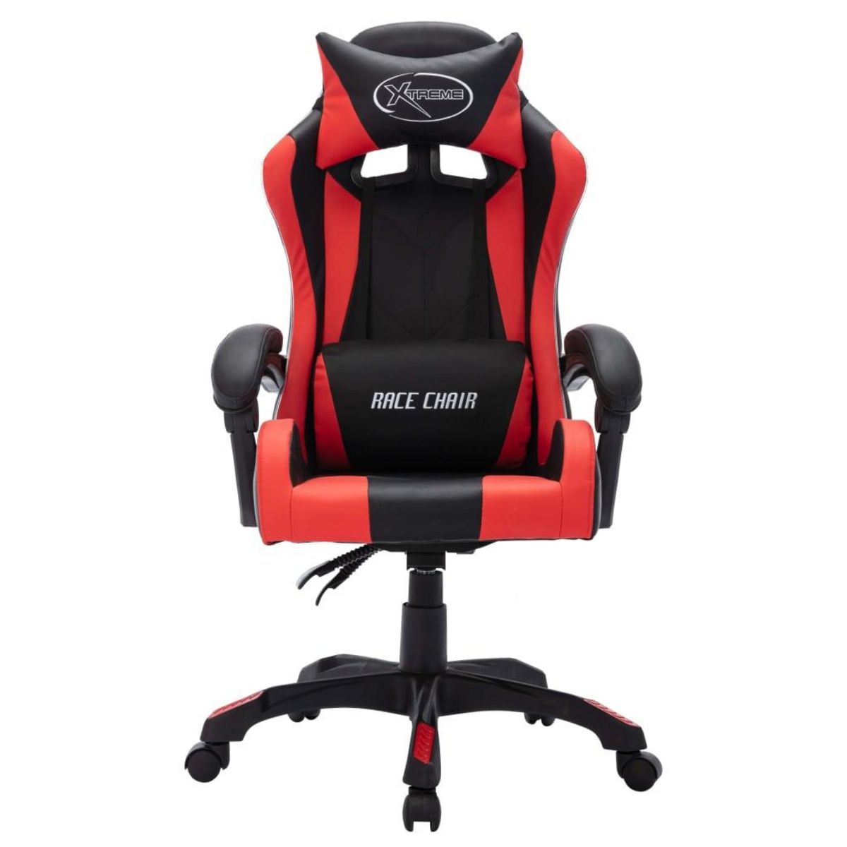 VIDAXL Fauteuil de jeux video avec LED RVB Rouge et noir Similicuir