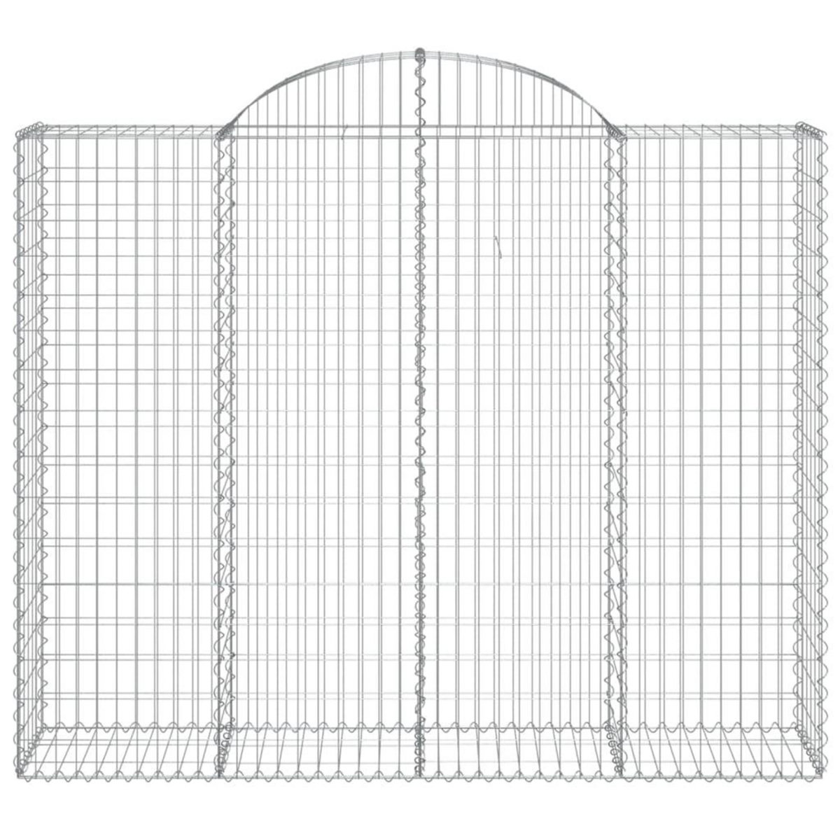 VIDAXL Paniers a gabions arques 18 pcs 200x50x160/180 cm Fer galvanise