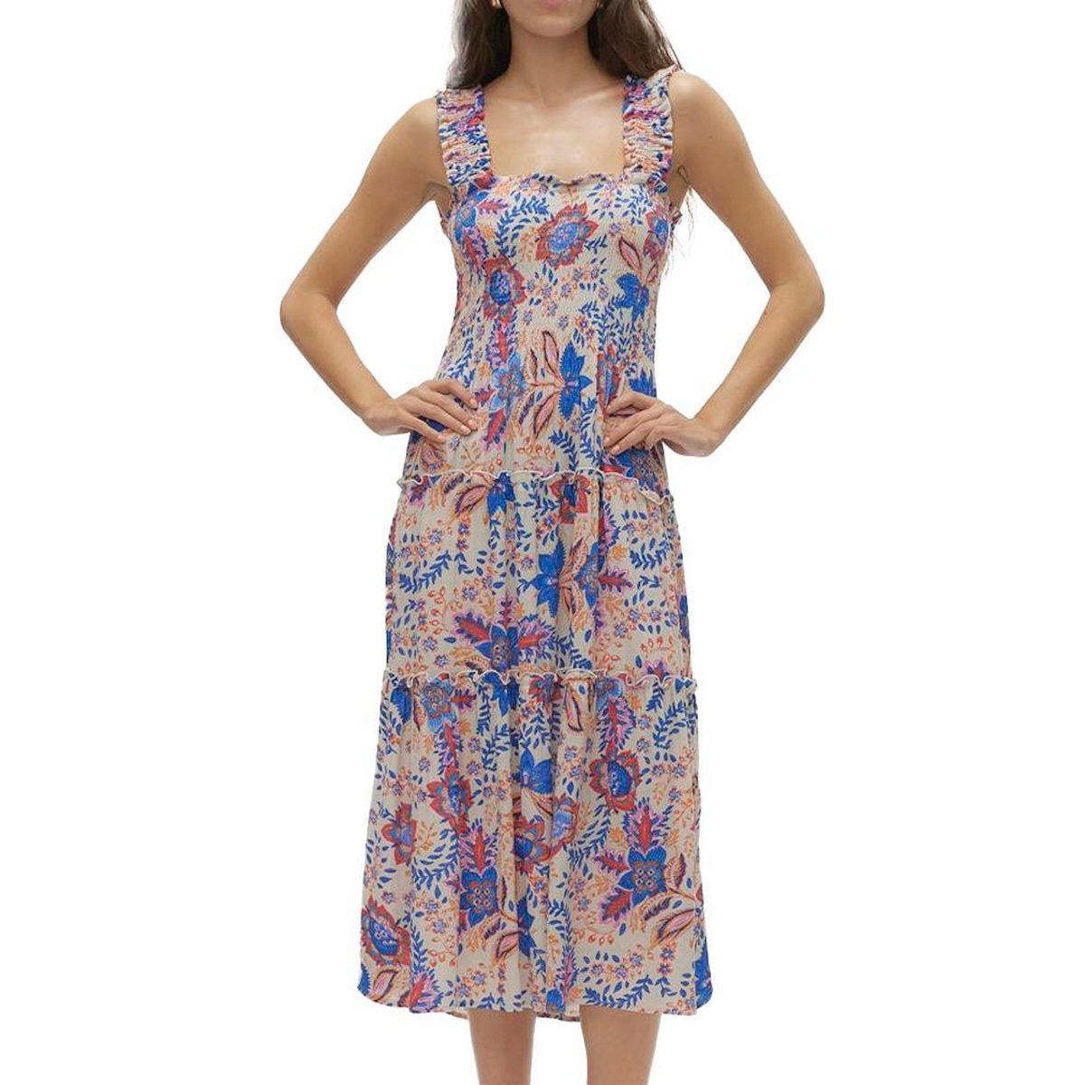 Vero Moda Robe /Beige/Rose Femme Vero Moda Menny