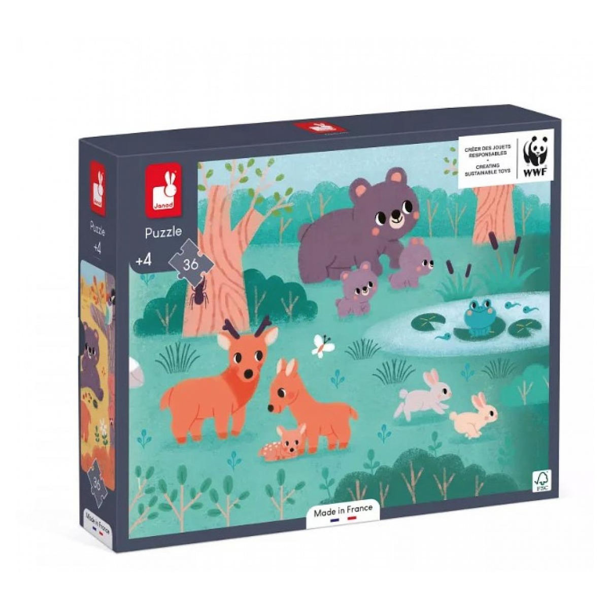 Juratoys-Janod Puzzle Panoramique 36 pcs - Partenariat WWFr