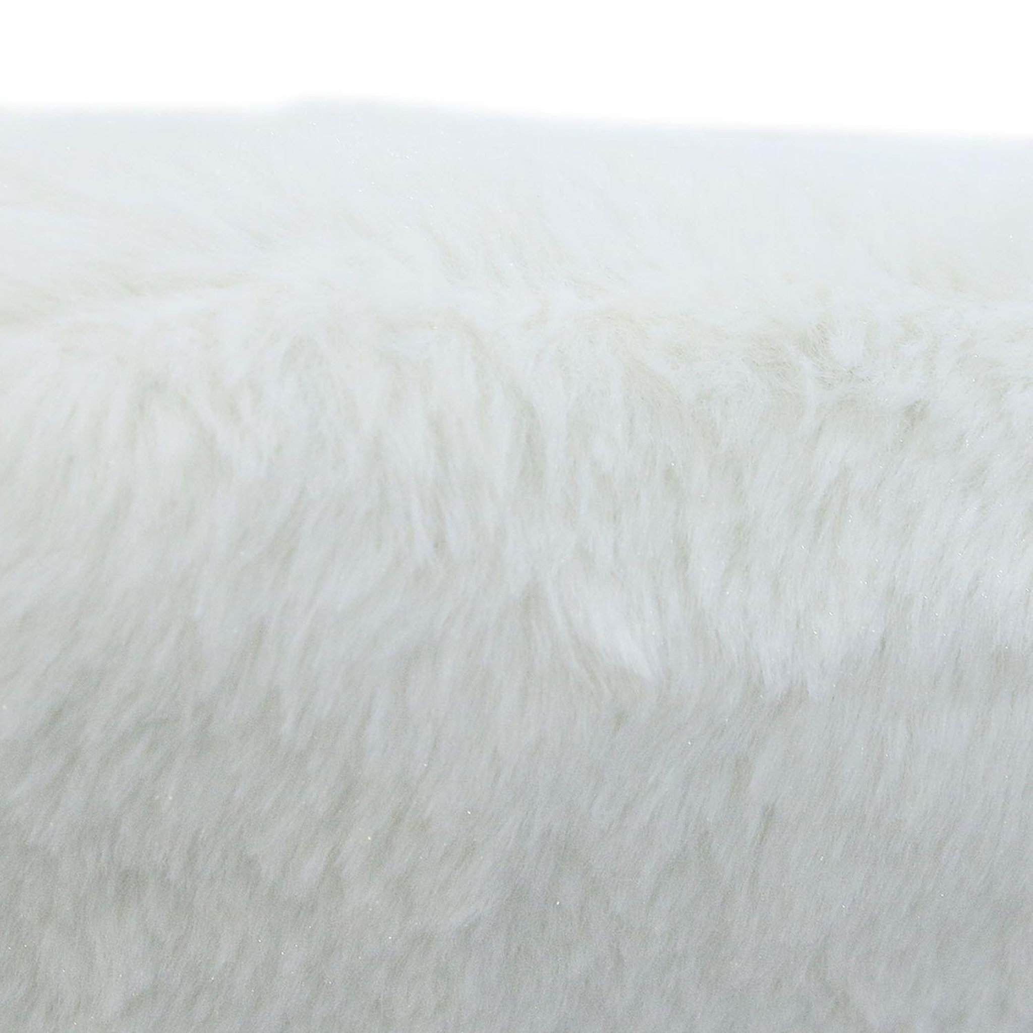 Voir la diapositive 4 : The Home Deco Factory Fauteuil de salon imitiation fourrure scandi Helsinki - Blanc