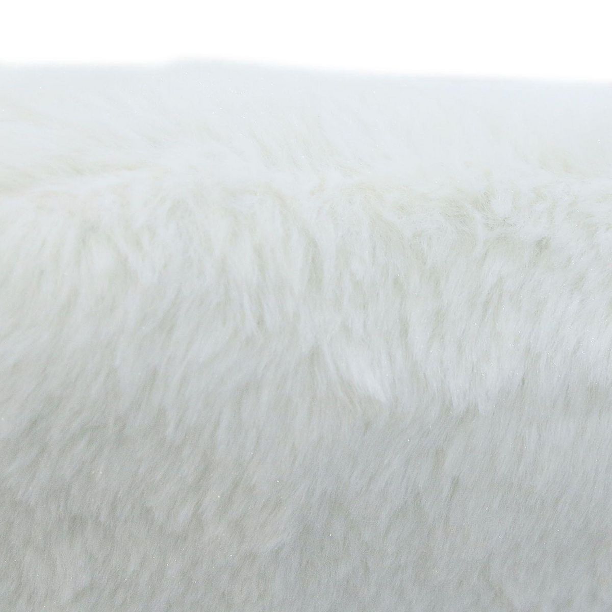 The Home Deco Factory Fauteuil de salon imitiation fourrure scandi Helsinki - Blanc