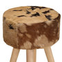 Voir la diapositive 3 : VIDAXL Tabourets de bar lot de 2 cuir veritable et bois de manguier