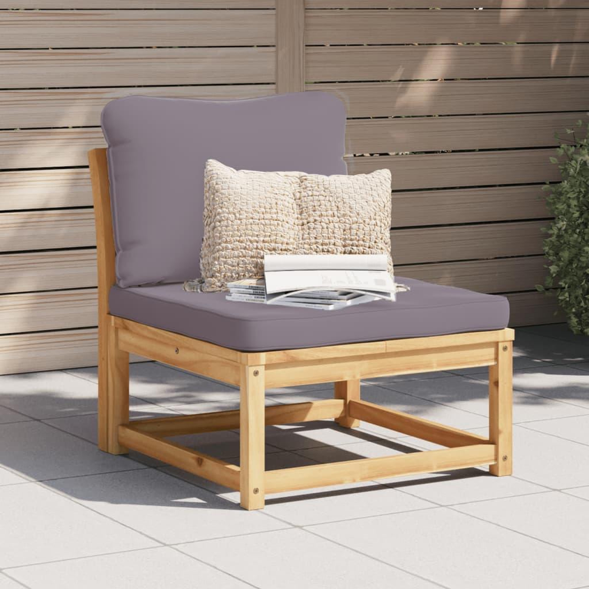 VIDAXL Salon de jardin avec coussins bois massif d'acacia
