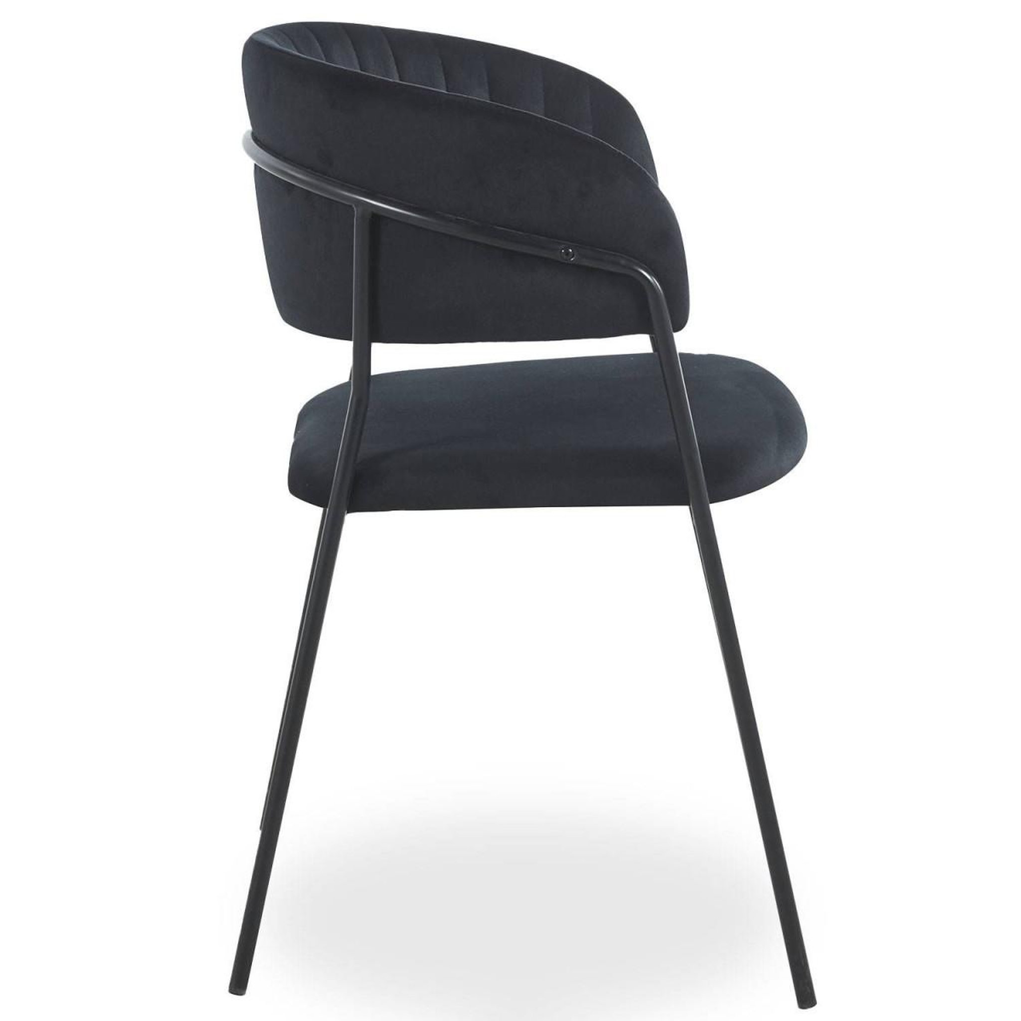 Voir la diapositive 4 : Paris Prix Lot de 8 chaises en velours  batora  79cm noir