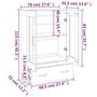 Voir la diapositive 6 : VIDAXL Buffet haut Blanc 70x31x115 cm Bois d'ingenierie