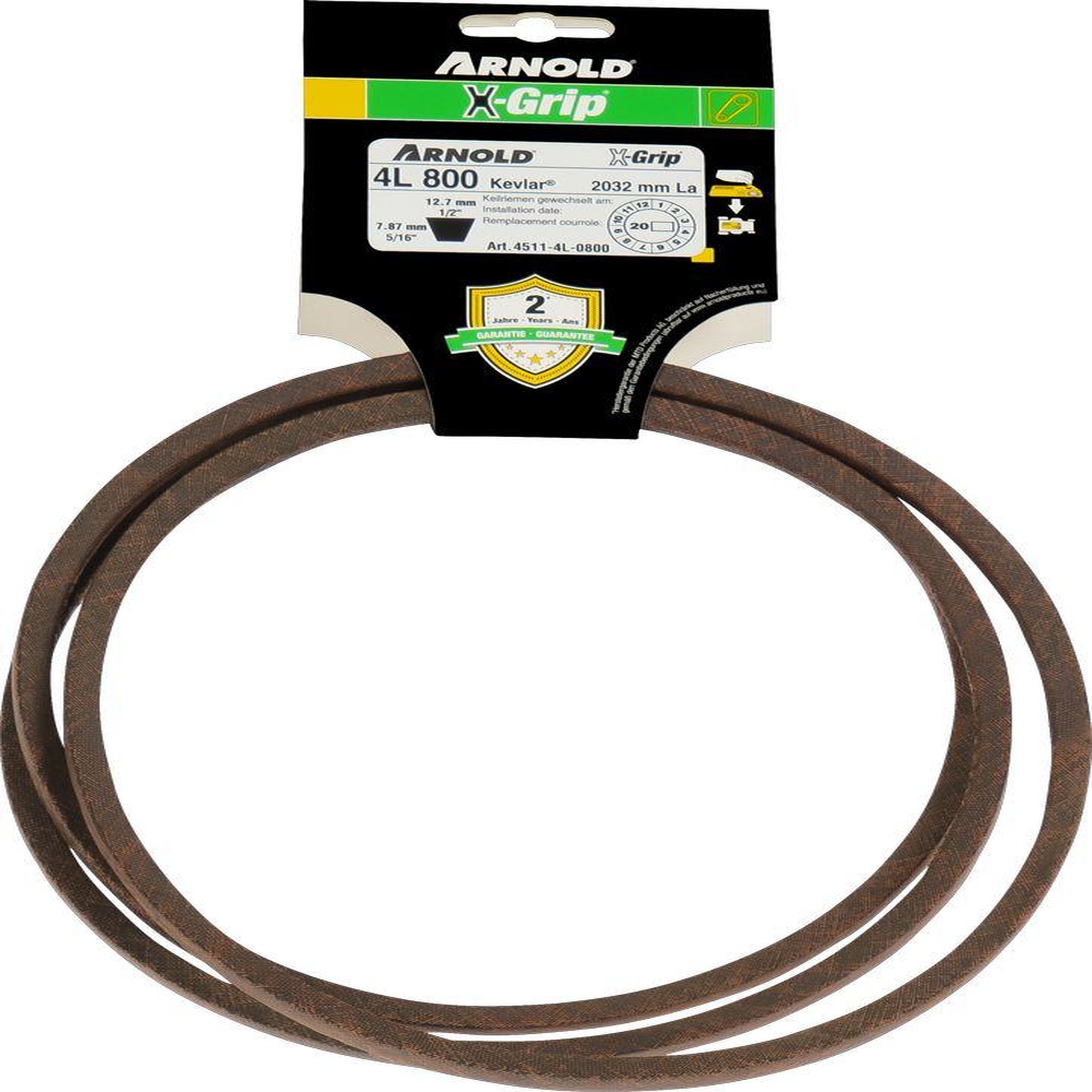 ARNOLD Courroie trapézoïdale x-grip v de type 4l800