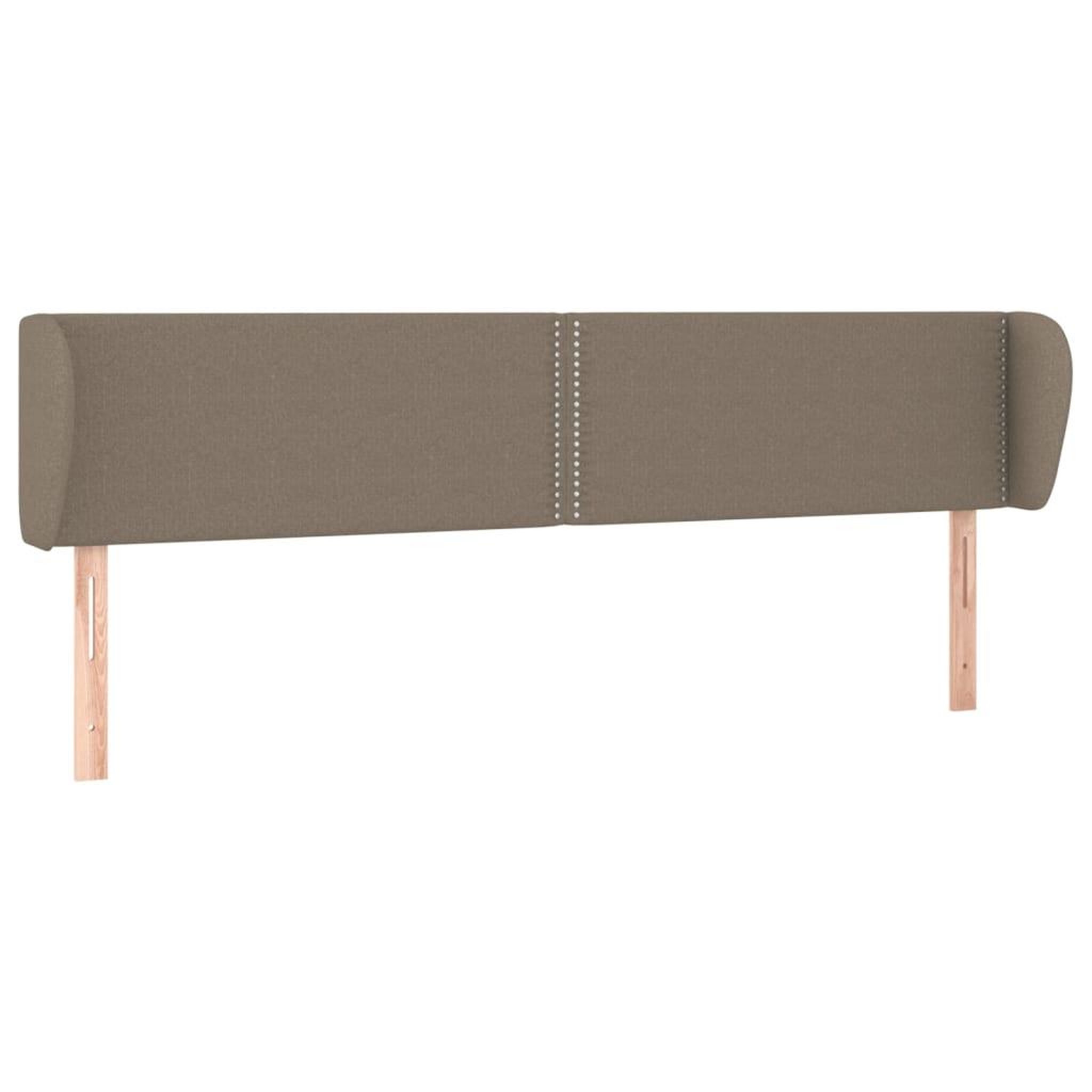 Voir la diapositive 2 : VIDAXL Tete de lit avec oreilles Taupe 163x23x78/88 cm Tissu