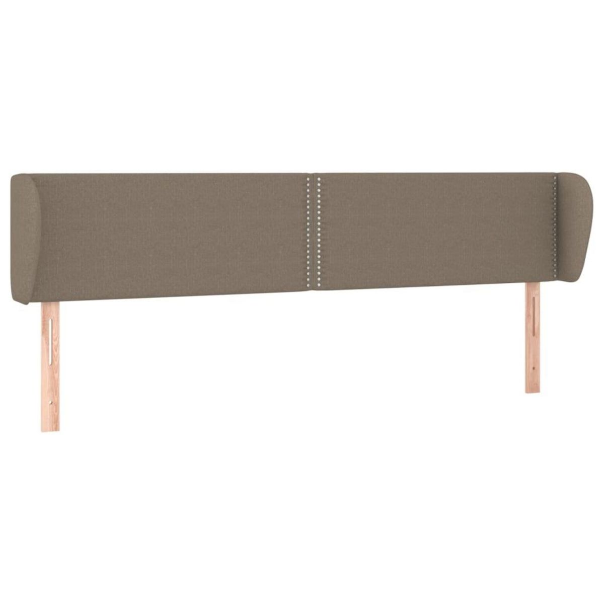 VIDAXL Tete de lit avec oreilles Taupe 163x23x78/88 cm Tissu