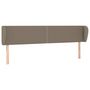 Voir la diapositive 2 : VIDAXL Tete de lit avec oreilles Taupe 163x23x78/88 cm Tissu