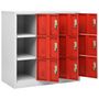 Voir la diapositive 5 : VIDAXL Armoire a casiers Gris clair et rouge 90x45x92,5 cm Acier