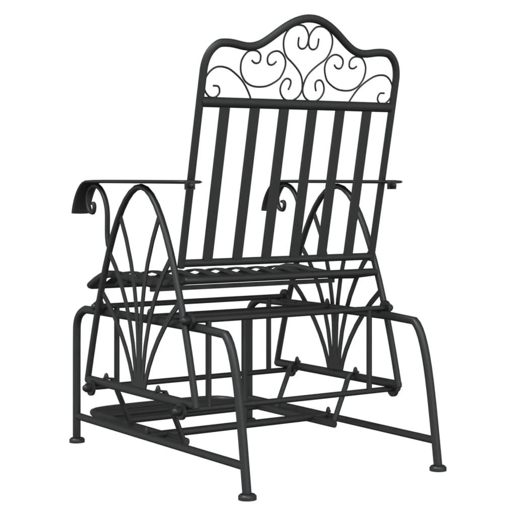 Voir la diapositive 5 : VIDAXL Banc coulissant 61 cm Noir Acier