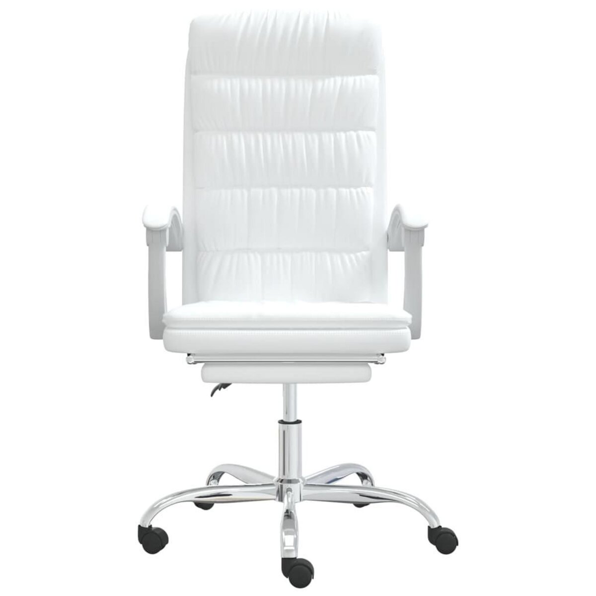 VIDAXL Fauteuil inclinable de bureau Blanc Similicuir
