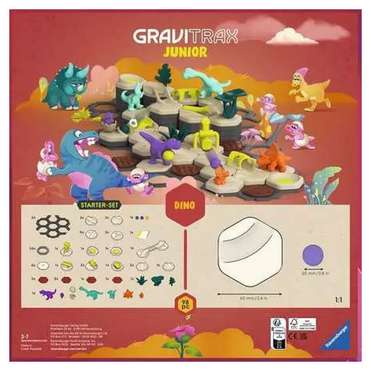 RAVENSBURGER GraviTrax Junior Starter Set Dino - Circuit de billes pour enfants et adultes à partir de 3 ans