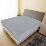 VIDAXL Drap-housse Jersey Gris 140x200 cm Coton