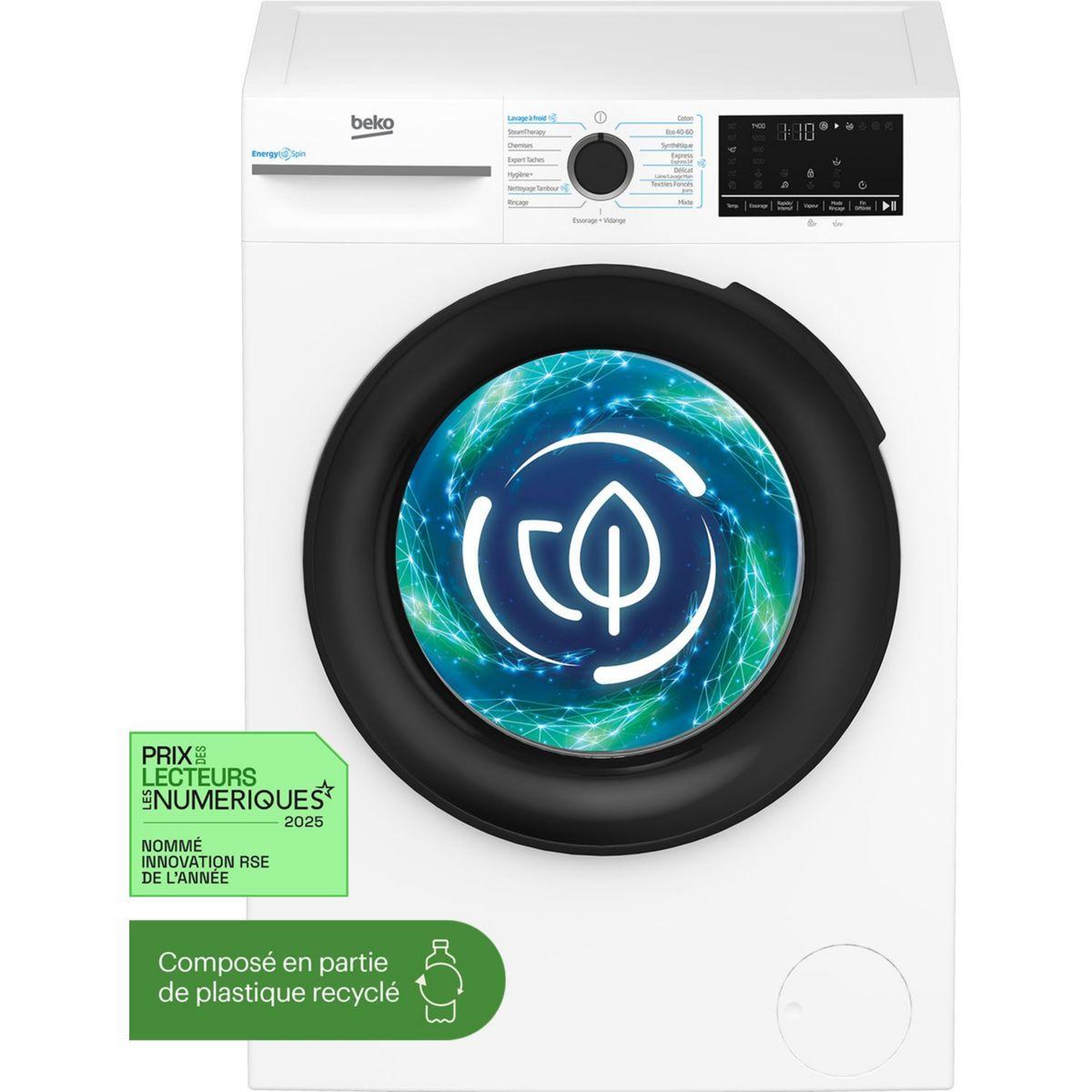 Voir la diapositive 3 : Beko Lave linge hublot energyspin bm3wfu49411b