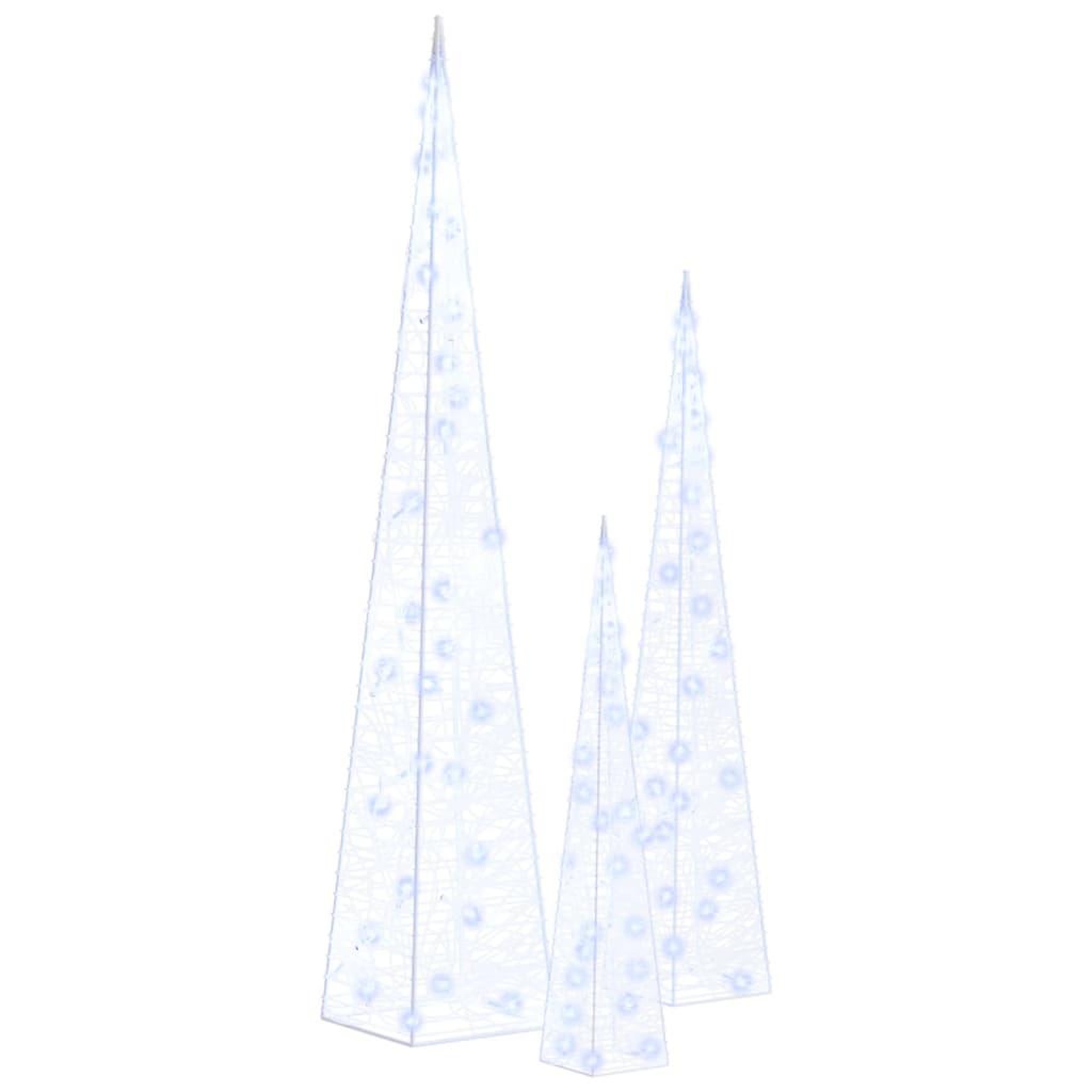 Voir la diapositive 2 : VIDAXL Jeu de cones lumineux a LED Acrylique Bleu 30/45/60 cm