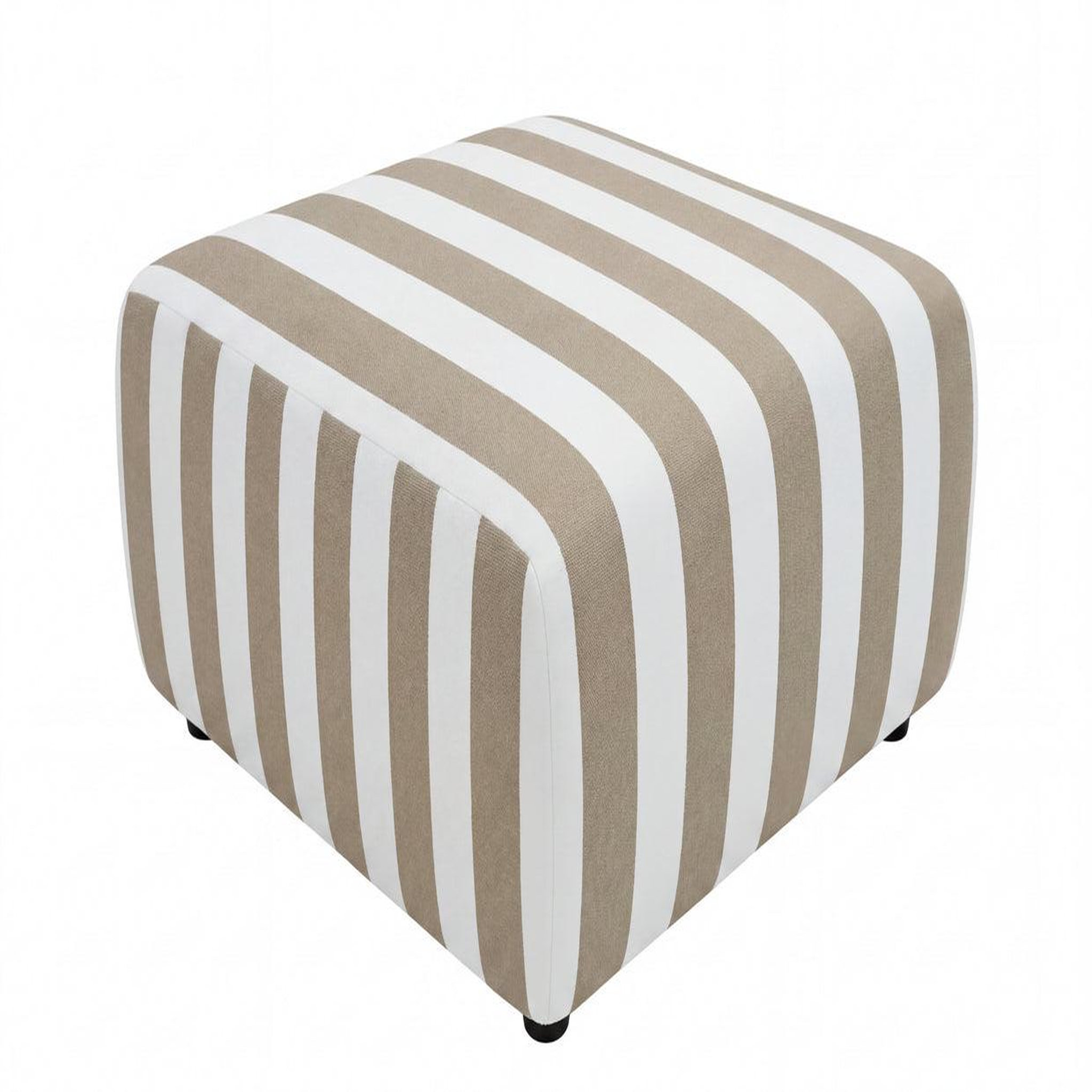 Voir la diapositive 1 : CASANOVA PARIS Elvis - pouf tissu rayé