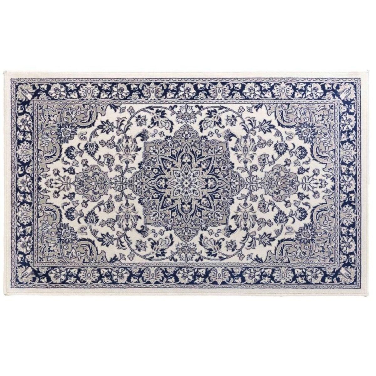 Douceur d'Intérieur Tapis rectangulaire 68x110 cm tissé CHERINE BLEU