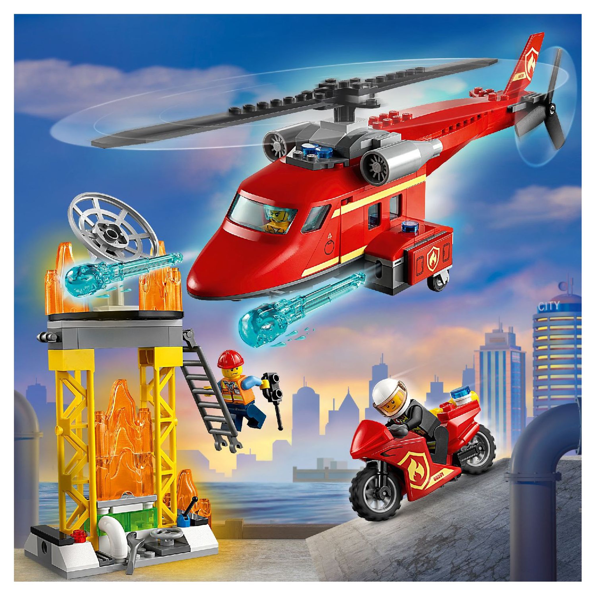 Voir la diapositive 6 : LEGO City 60281 - L&rsquo;hélicoptère de secours des pompiers