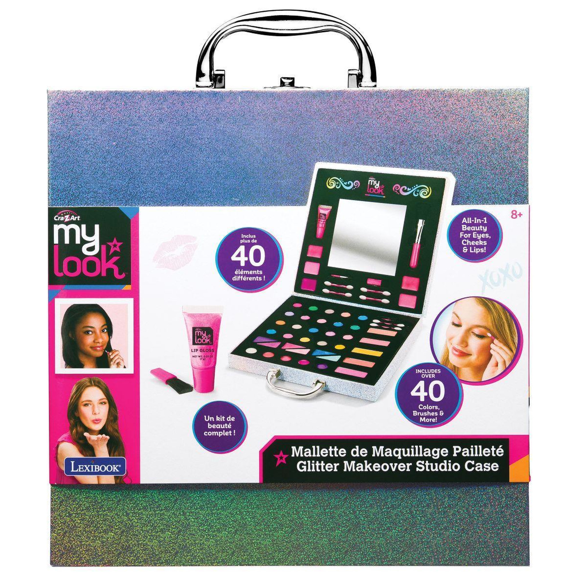 Voir la diapositive 3 : Lexibook Mallette de Maquillage Pailleté