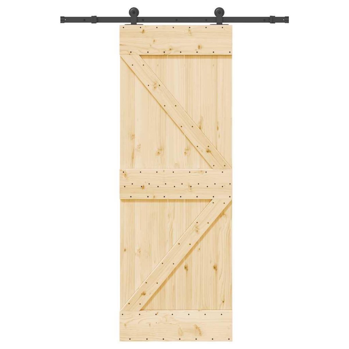 VIDAXL Porte coulissante et kit de quincaillerie 70x210 cm pin massif