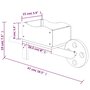 Voir la diapositive 6 : VIDAXL Jardinieres brouette 2 pcs 47x15x19 cm bois de sapin massif