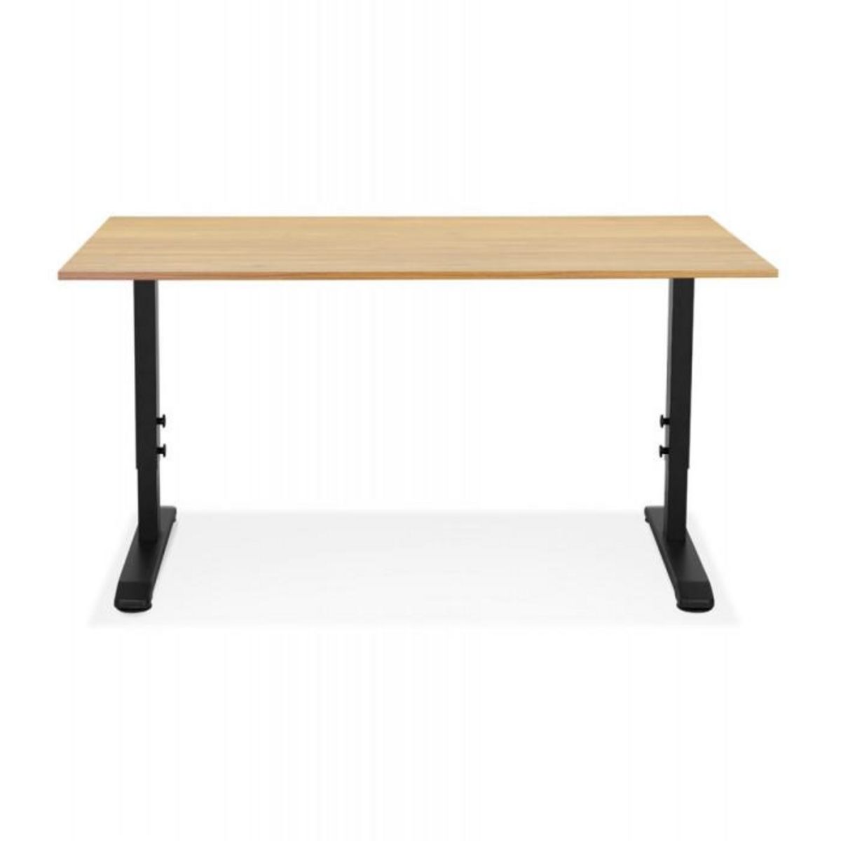 Paris Prix Bureau Hauteur Réglable  Mathew  160cm Noir & Naturel