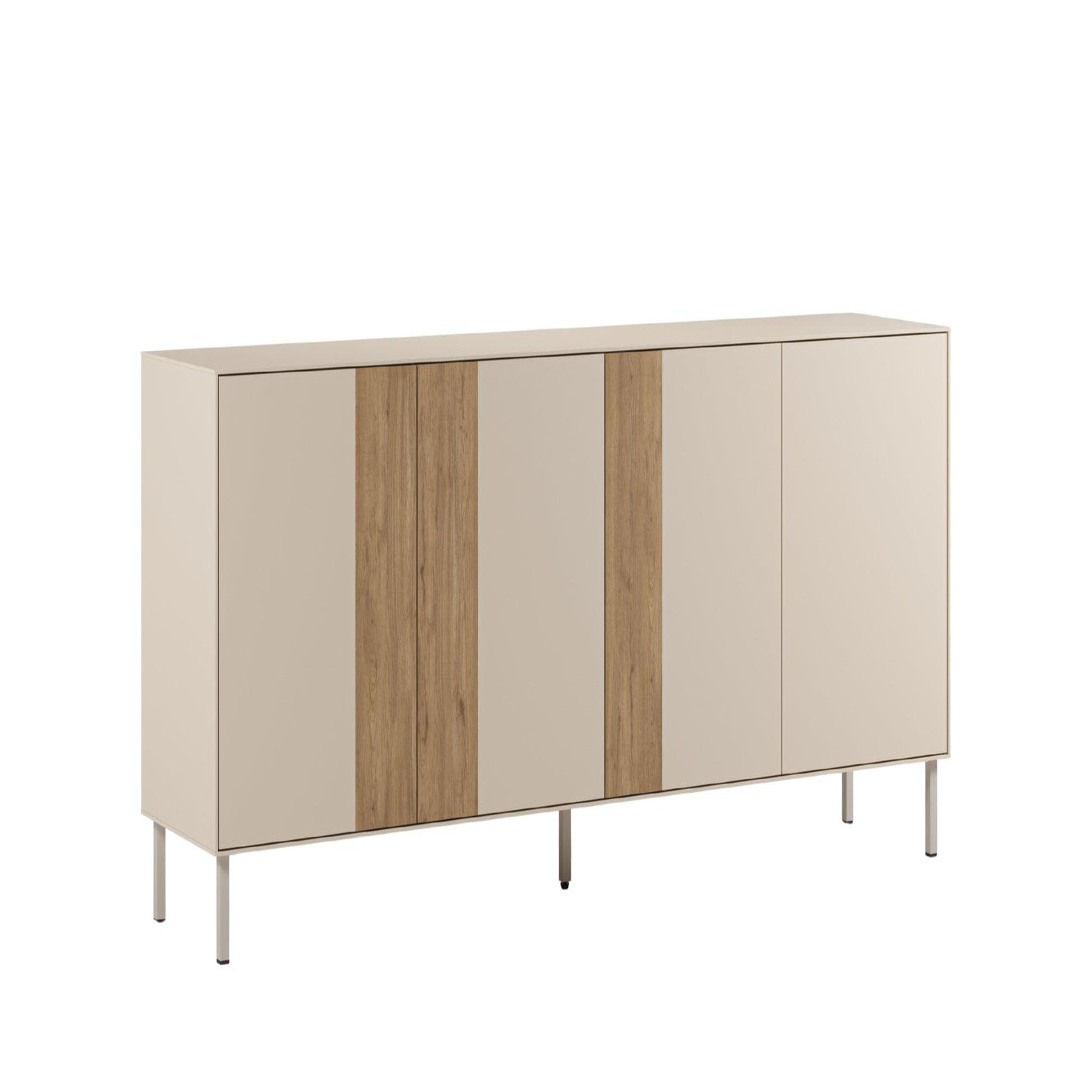 Voir la diapositive 5 : CASANOVA PARIS Eldio - buffet 180cm en mélamine beige