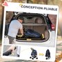 Voir la diapositive 4 : PAWHUT Poussette buggy pliable chien chat panier rangement porte-gobelets tissu 300D Oxford imperméable 4 roues bleu