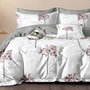 Voir la diapositive 2 : Home collection Parure housse de couette 100 % percale de coton 80 fils Ailise