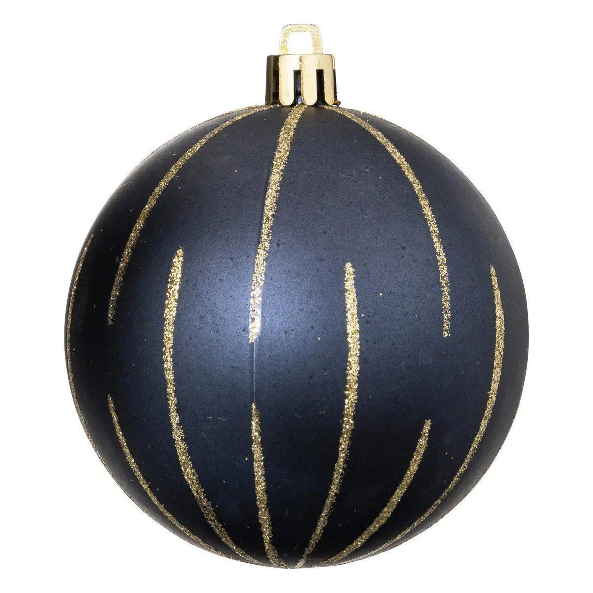 Voir la diapositive 2 : ATMOSPHERA Lot de 8 boules de noël  maison des couleurs  8cm bleu & or