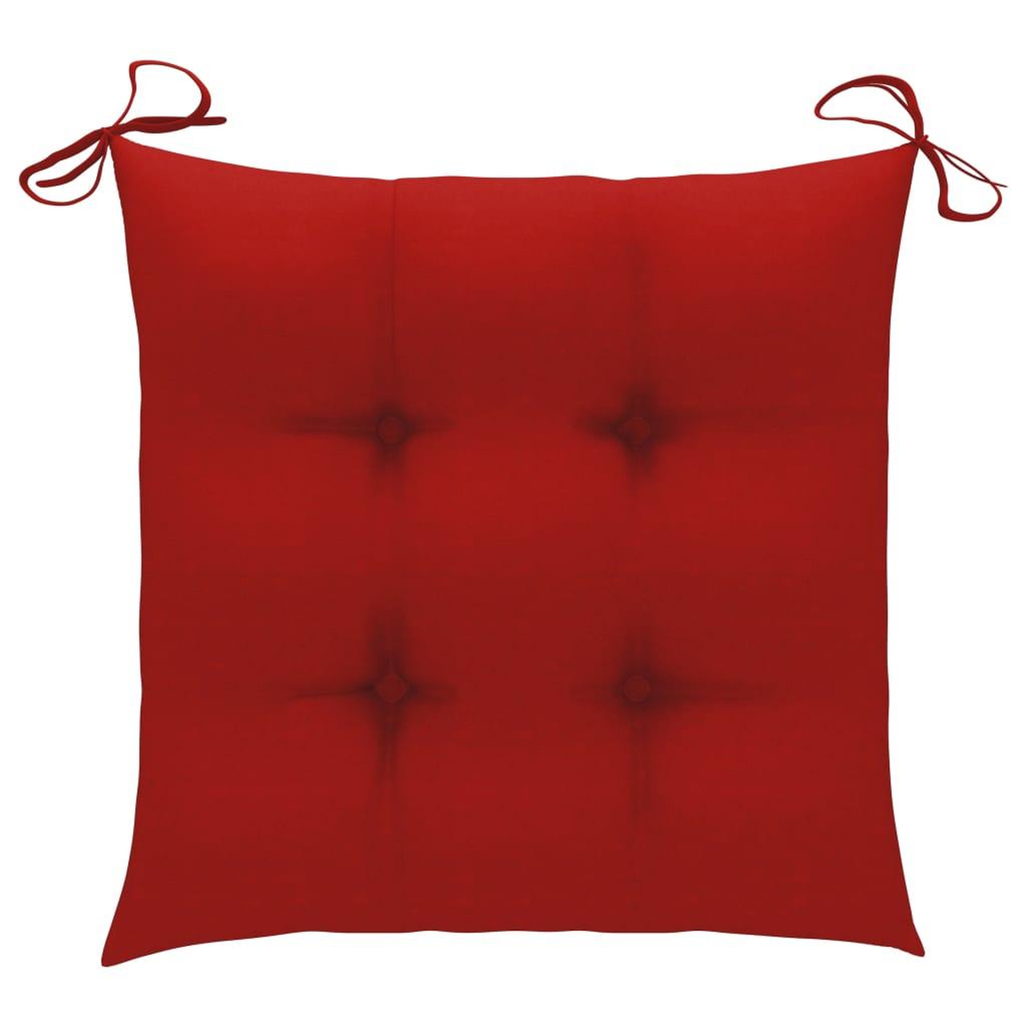 Voir la diapositive 5 : VIDAXL Chaises de jardin lot de 4 et coussins rouge bois teck solide