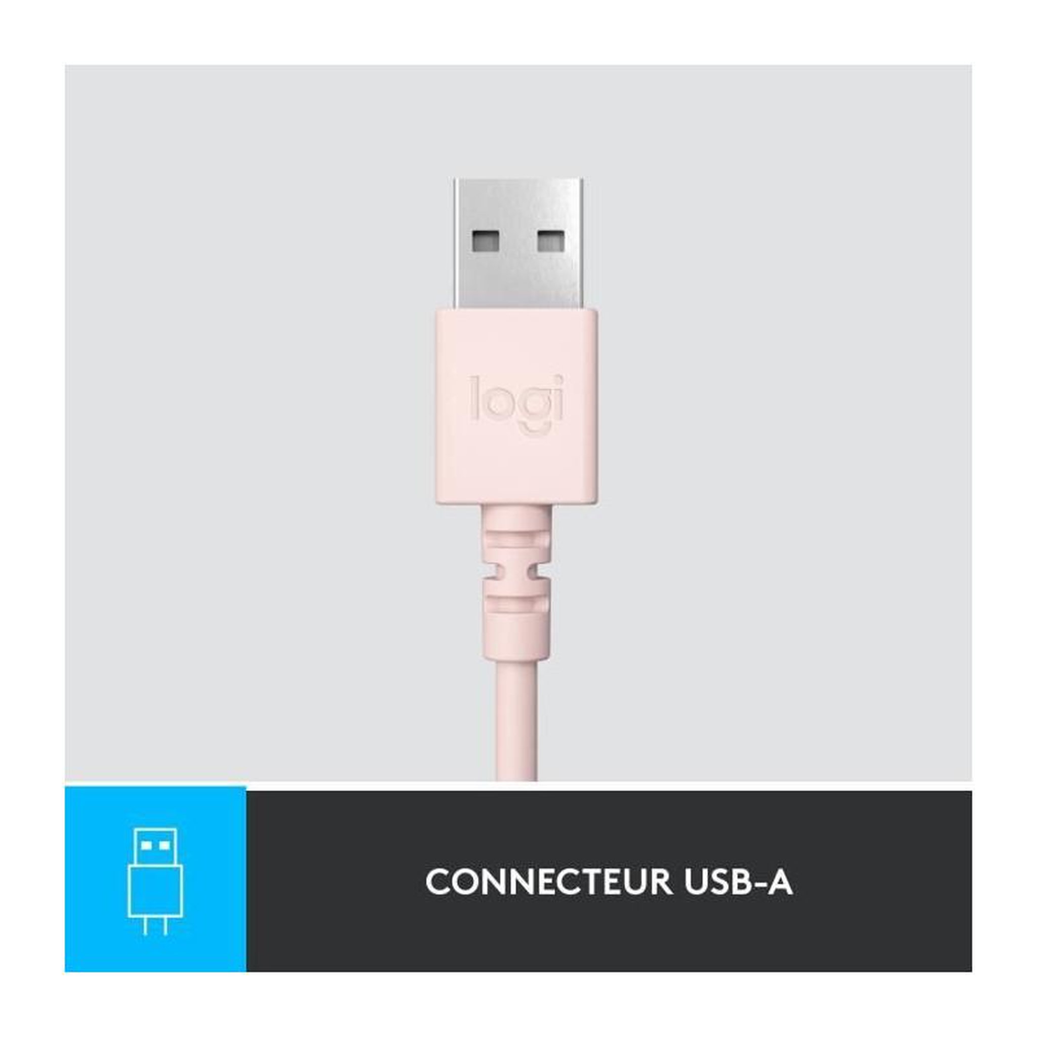 Voir la diapositive 5 : Logitech Logitech H390 Casque Filaire Stéréo avec Microphone Antibruit, USB-A - Rose
